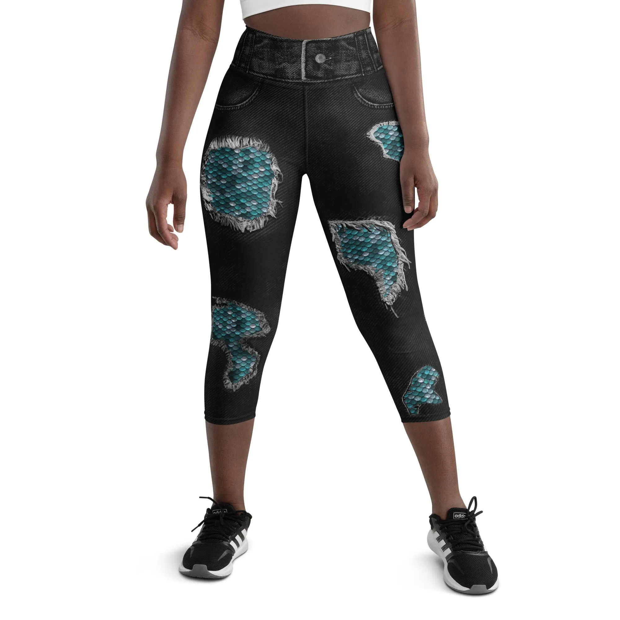 Mermaid Scales Yoga Capris