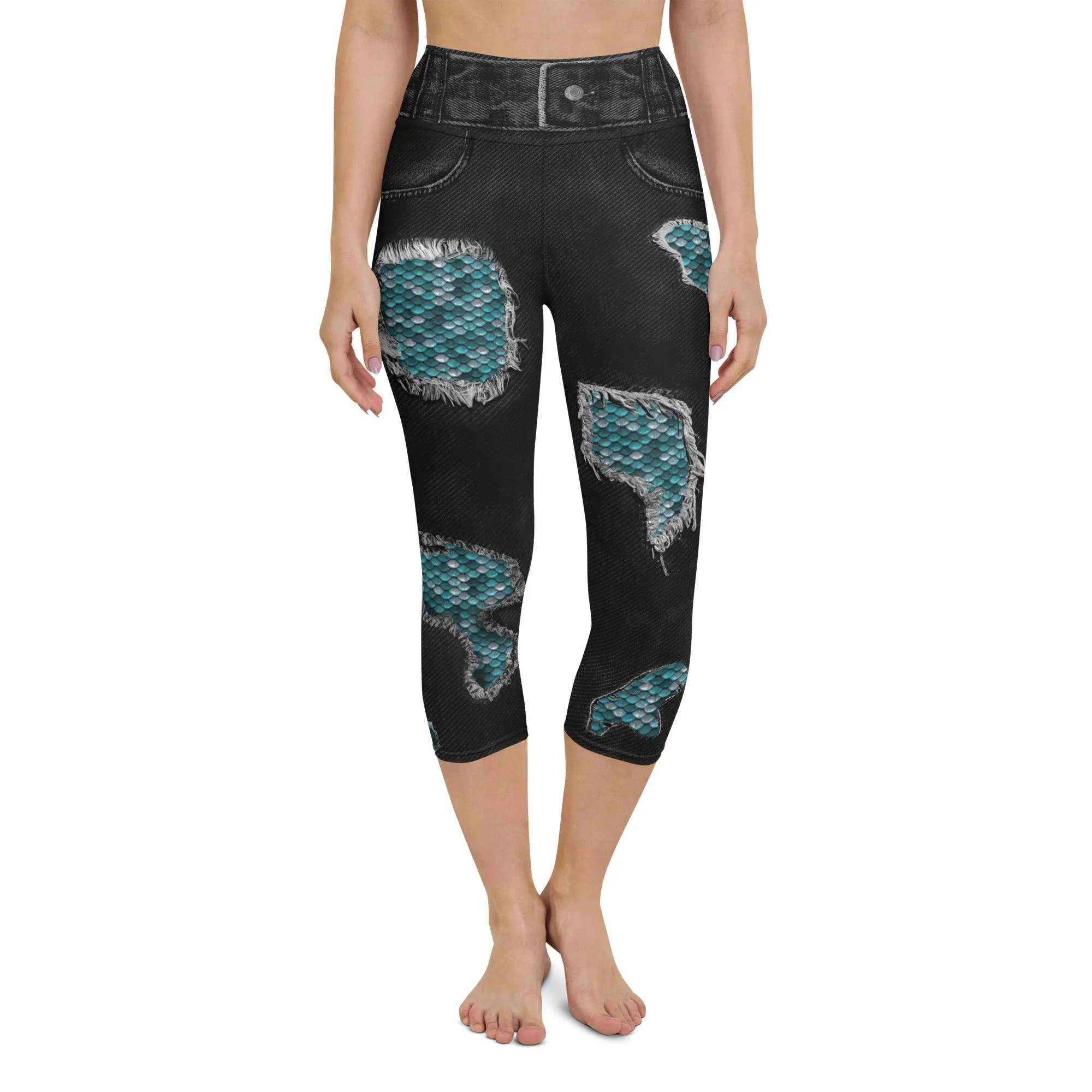 Mermaid Scales Yoga Capris