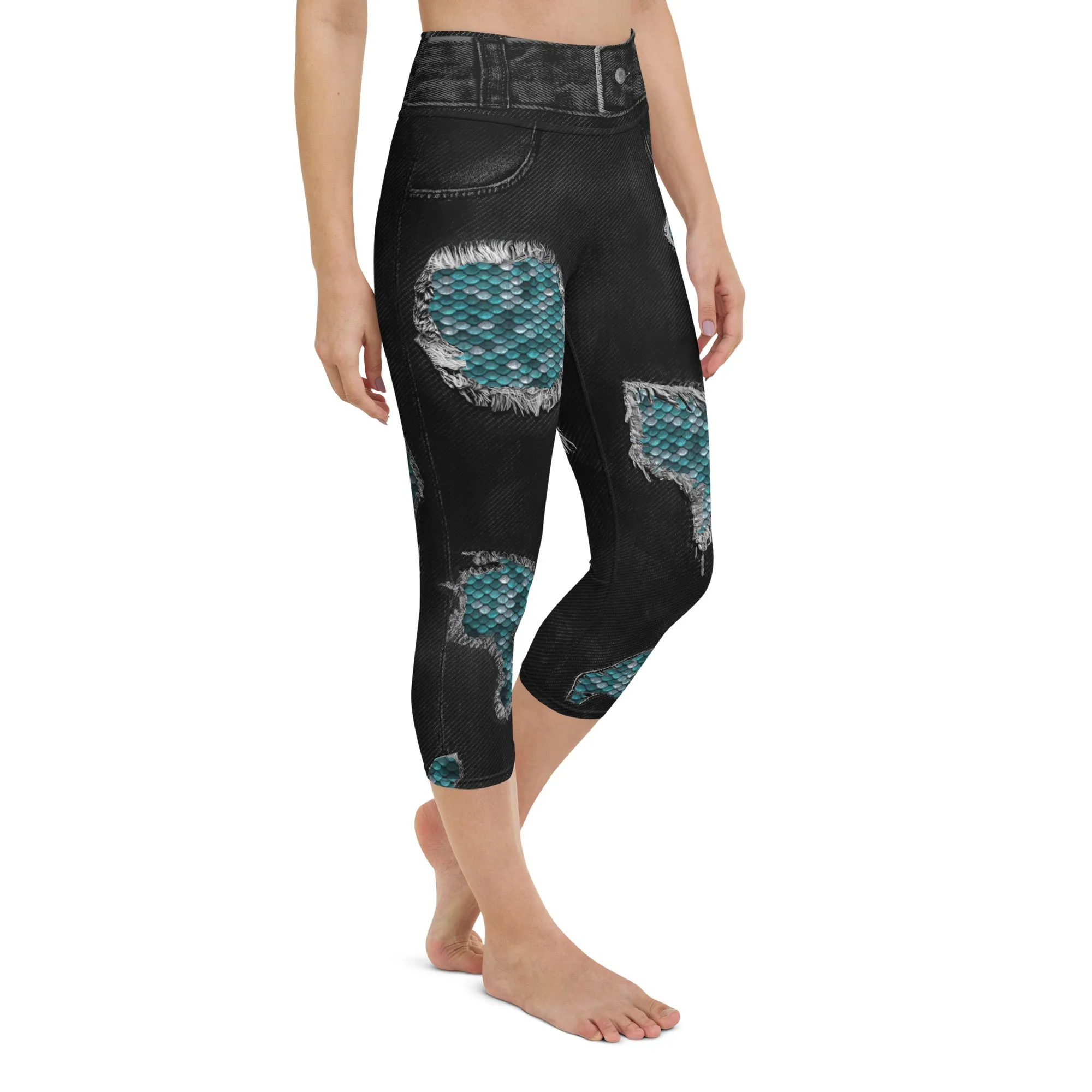 Mermaid Scales Yoga Capris