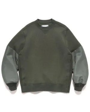 Nylon Twill x Sponge Sweat Pullover Khaki