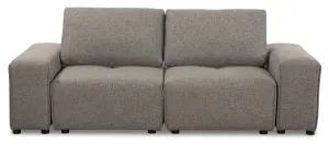 Orenda Linen-Look Fabric Modular Loveseat - Grey