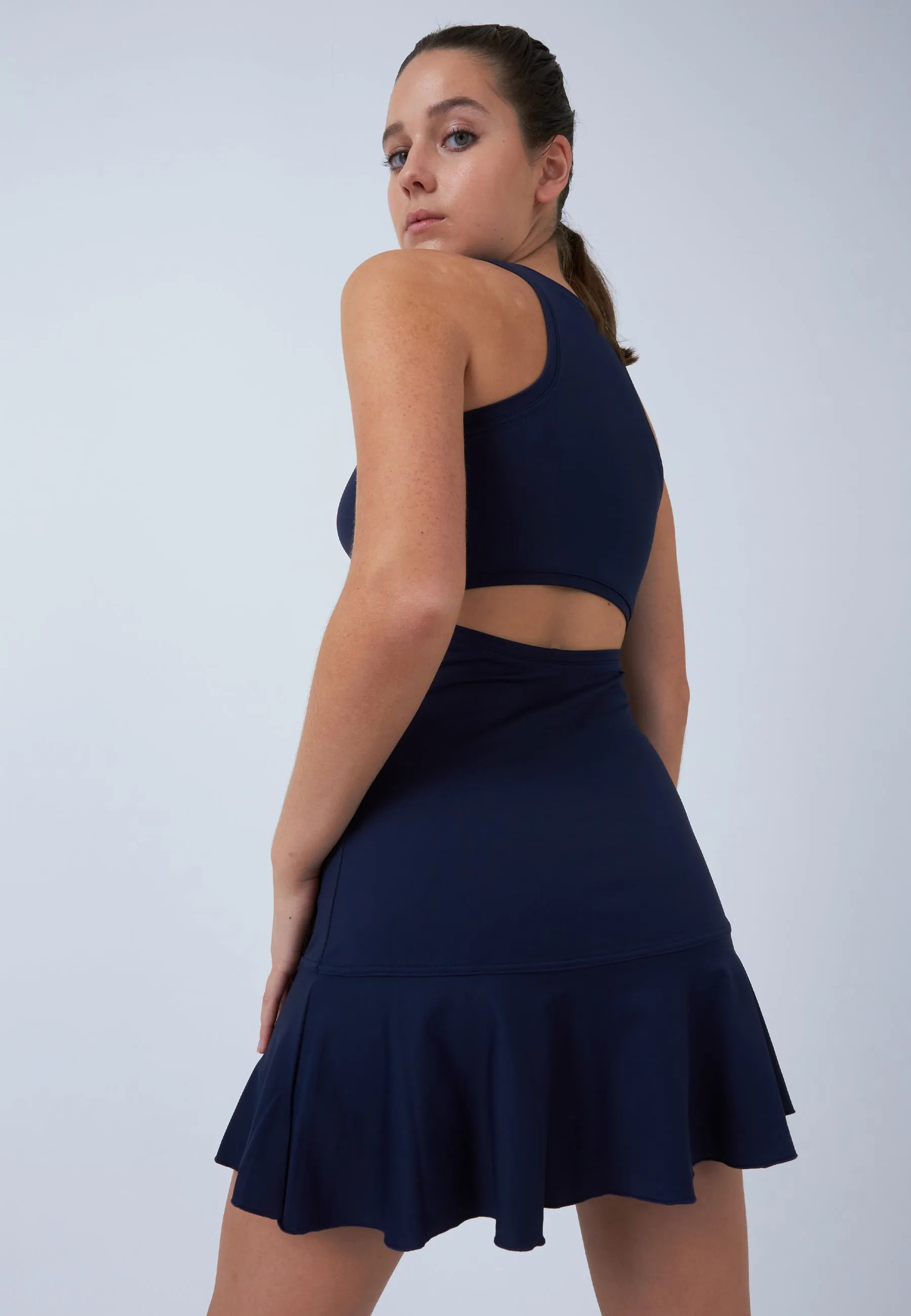 Performance Tennis Dress,navy blue