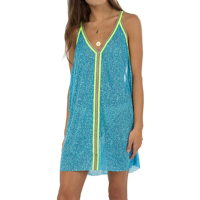 Pitusa Mini Sundress Cover Up - Blue