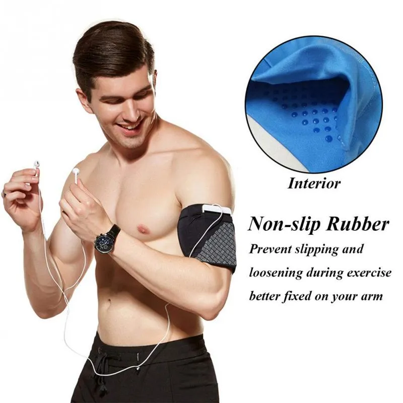 Practical Anti Slip Exercise Workout Phone Gym Armband Elastic Fitness Holder