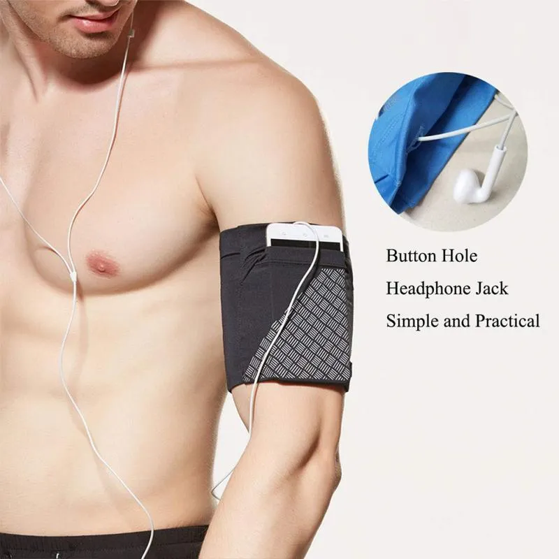 Practical Anti Slip Exercise Workout Phone Gym Armband Elastic Fitness Holder