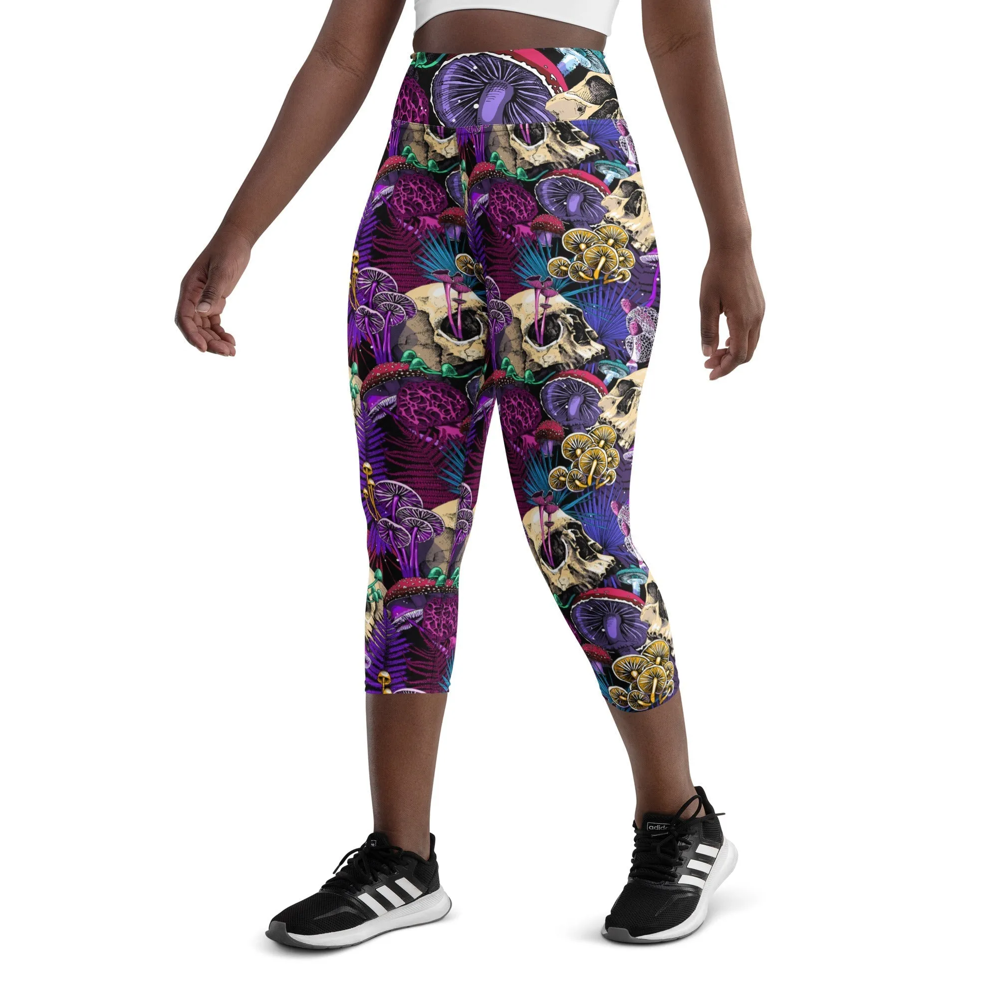 Psychedelic Skulls Yoga Capris