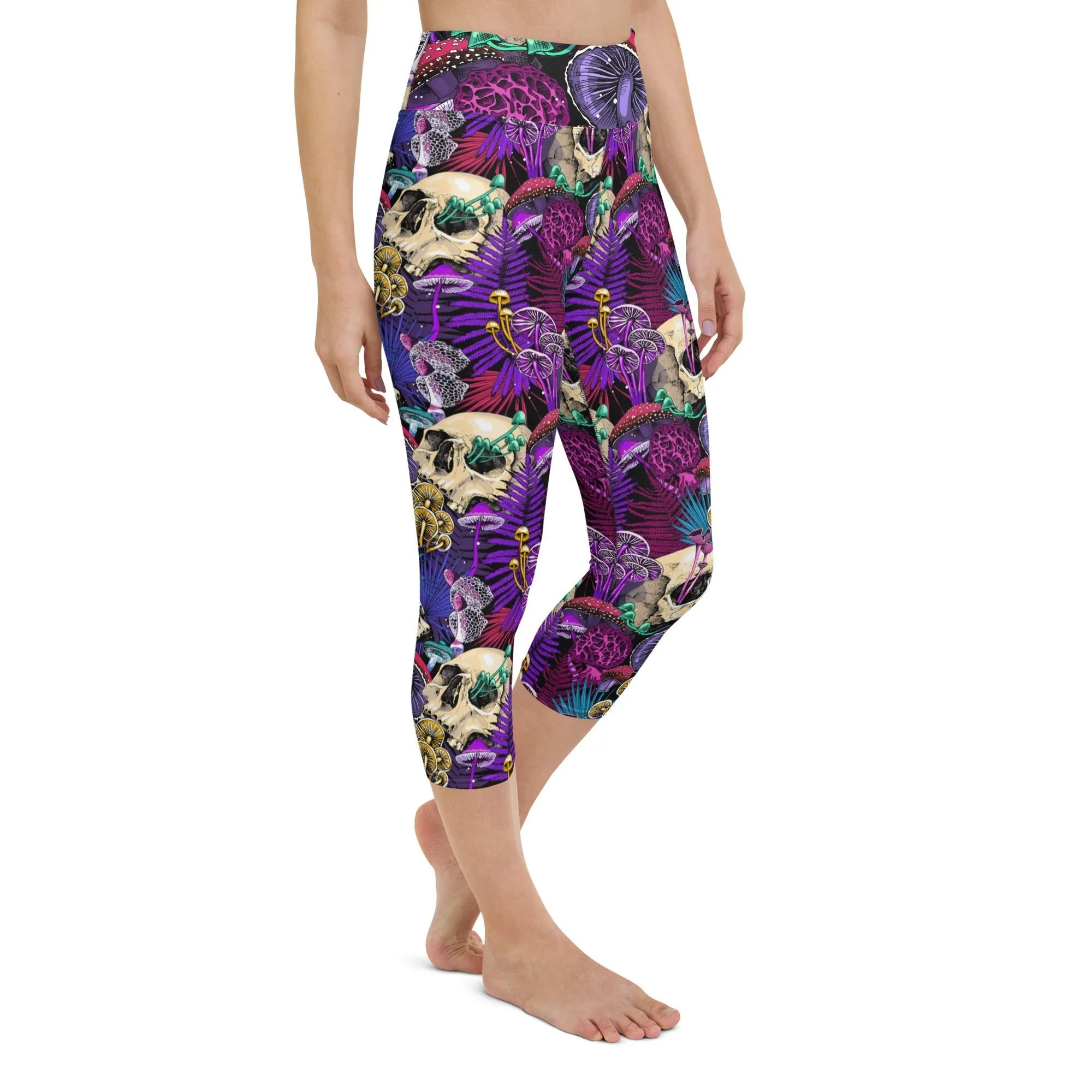 Psychedelic Skulls Yoga Capris