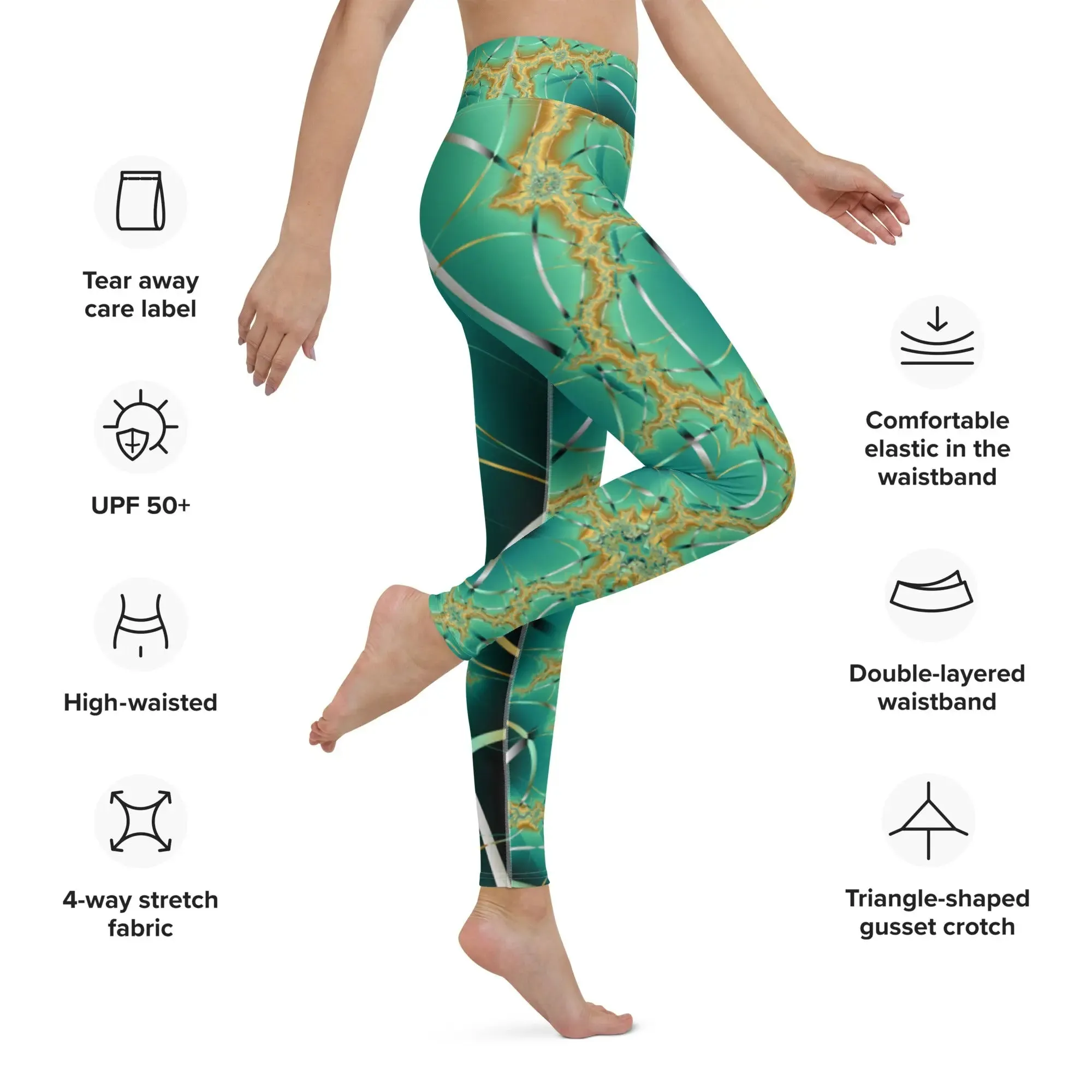 "Cosmic Twist" Collection - Yoga Long Leggings