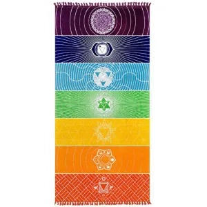 Rainbow Chakra Beach Mat / Yoga Mat