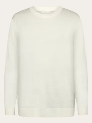 Regular merino knit crew neck - RWS - Egret