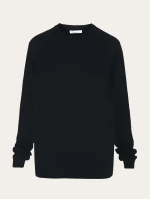 Regular merino knit crew neck - RWS - Total Eclipse