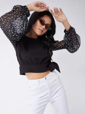 Retro Polka Crop Top