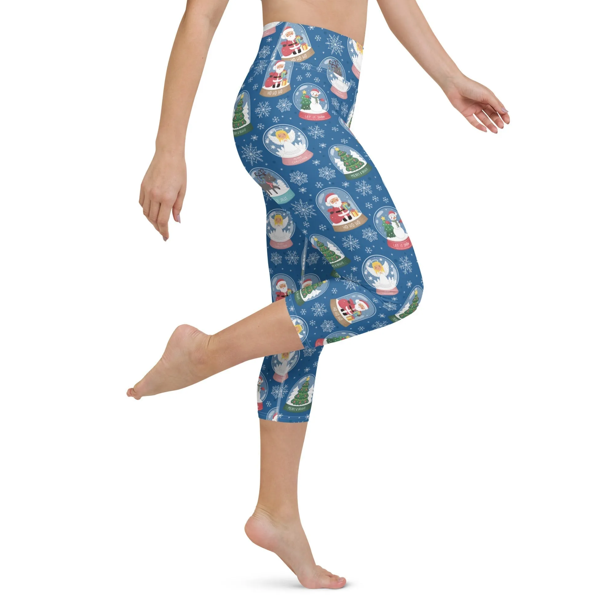 Snow Globe Pattern Yoga Capris