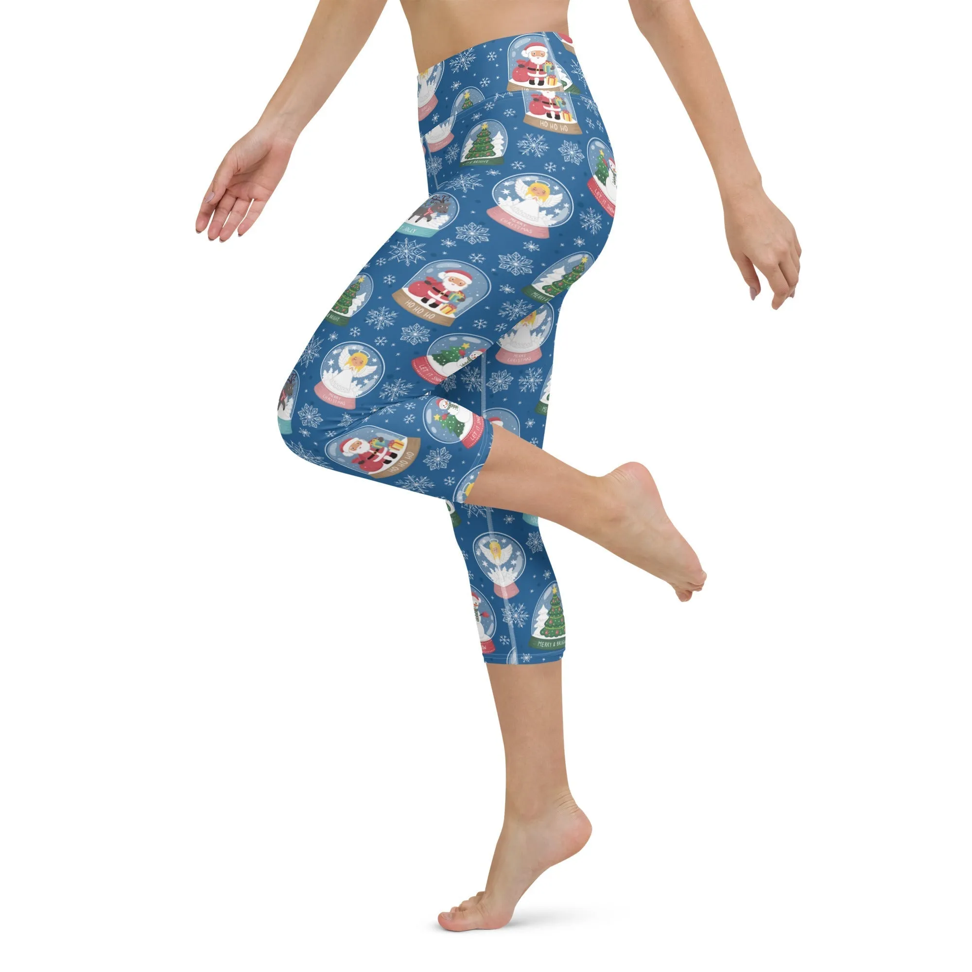 Snow Globe Pattern Yoga Capris