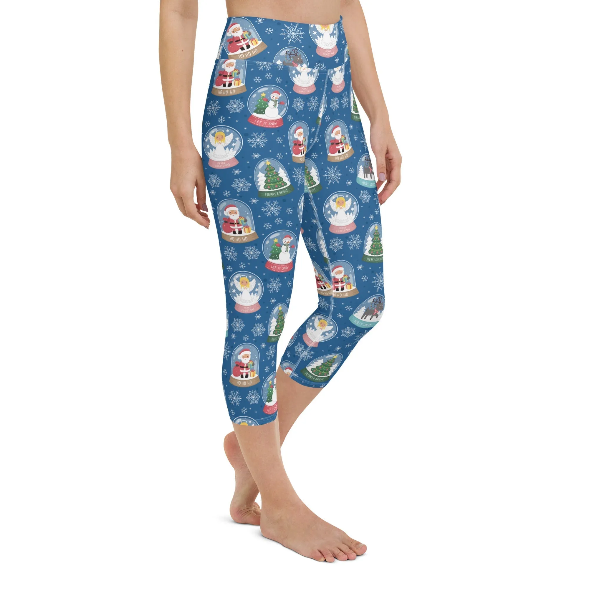 Snow Globe Pattern Yoga Capris