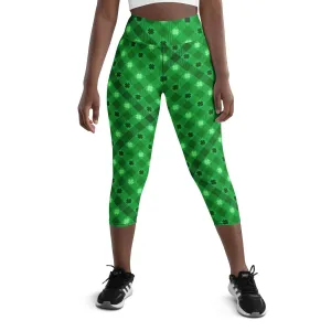 St. Patrick's Day Plaid Yoga Capris