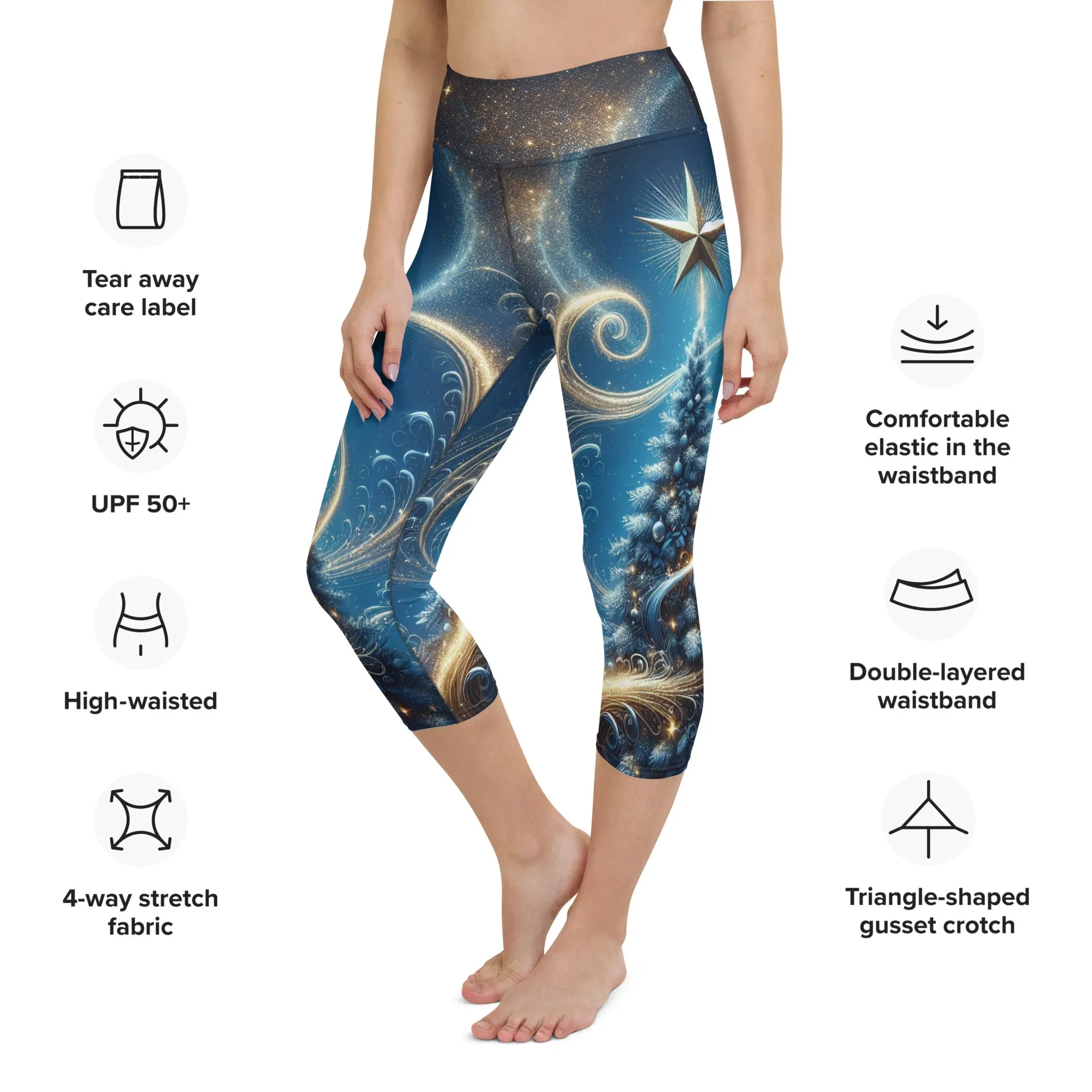 Starlit Christmas Yoga Capris