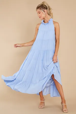 Take Me Dancing Pale Blue Maxi Dress