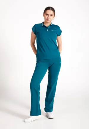 Tennis Polo Shirt Loose-Fit, dark teal