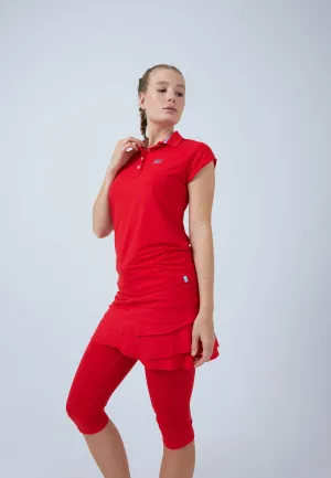 Tennis Polo Shirt Loose-Fit, red