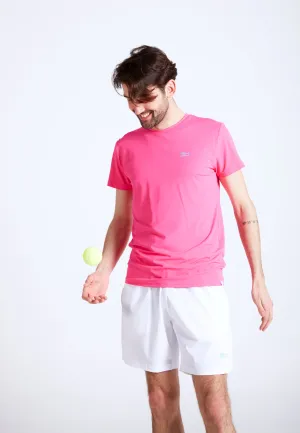 Tennis T-shirt round neck, hibiscus pink