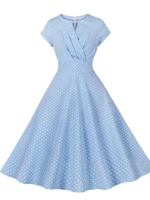 Women's Dresses Casual Summer Fashion Polka Dot Retro Loose Swing Dresses